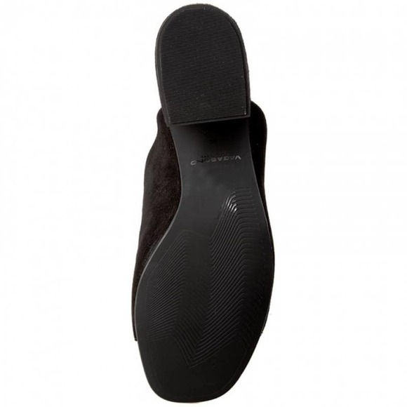 Vagabond Black Suede Leather Open Toe Chunky Mules Sandals Size 41 NWB - Picture 6 of 9